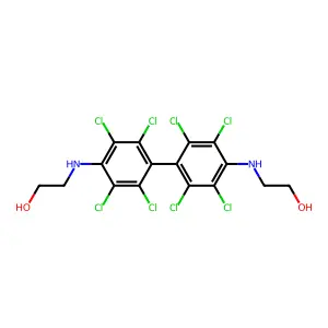2,2'-(2,2',3,3',5,5',6,6'-Octachlorobiphenyl-4,4'-ylenediimino)diethanol structure