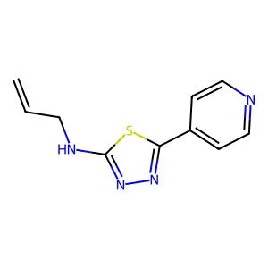 Allyl-(5-pyridin-4-yl-[1,3,4]thiadiazol-2-yl)-amine structure