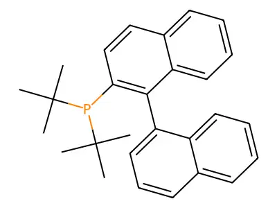 (1,1'-Binaphthalen)-2-yldi-tert-butylphosphine structure