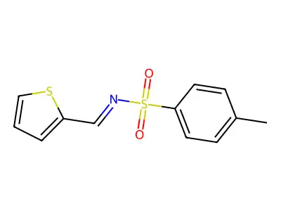 4-methyl-N-(thiophen-2-ylmethylidene)benzenesulfonamide structure