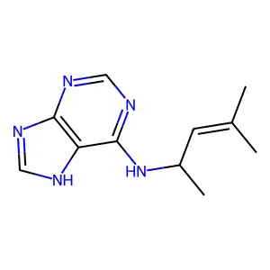 N(6)-(1,3-Dimethyl-2-butenyl)adenine structure
