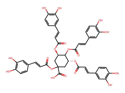 1,3,4,5-Tetracaffeoylquinic acid structure