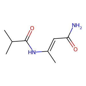 3-[(2-Methyl-1-oxopropyl)amino]-2-butenamide structure