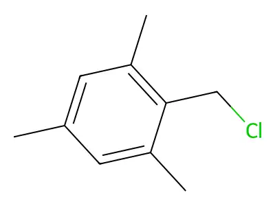 2,4,6-Trimethylbenzyl chloride structure
