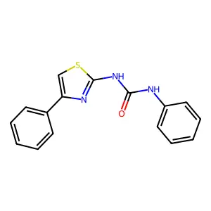 N-Phenyl-N'-(4-phenyl-2-thiazolyl)urea structure