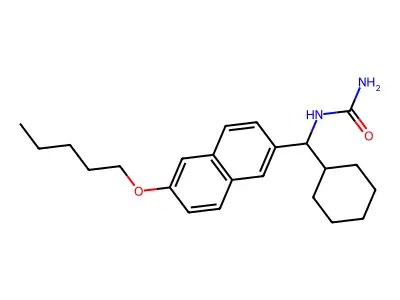 Urea, [cyclohexyl[6-(pentyloxy)-2-naphthalenyl]methyl]- structure