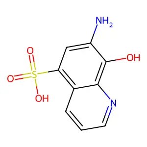 7-Amino-8-hydroxyquinoline-5-sulfonic acid hydrate structure