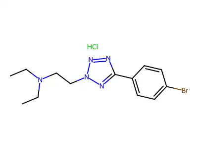2H-Tetrazole-2-ethanamine, 5-(4-bromophenyl)-N,N-diethyl-, monohydrochloride structure