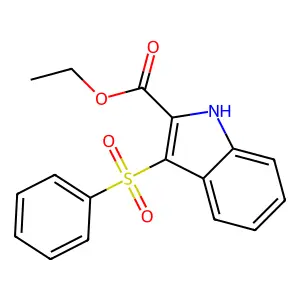 1H-Indole-2-carboxylic acid, 3-(phenylsulfonyl)-, ethyl ester structure