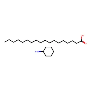 Octadecanoic acid, compd. with cyclohexanamine (1:1) structure
