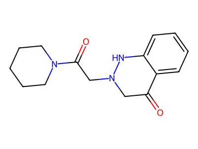Piperidine, 1-((3,4-dihydro-4-oxo-2(1H)-cinnolinyl)acetyl)- structure