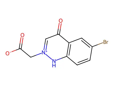 cinnolinium, 6-bromo-2-(carboxymethyl)-4-hydroxy-, inner salt structure