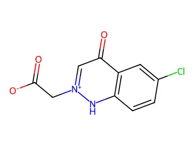 cinnolinium, 2-(carboxymethyl)-6-chloro-4-hydroxy-, inner salt structure