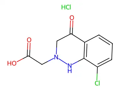 2(1H)-Cinnolineacetic acid, 3,4-dihydro-8-chloro-4-oxo-, monohydrochloride structure