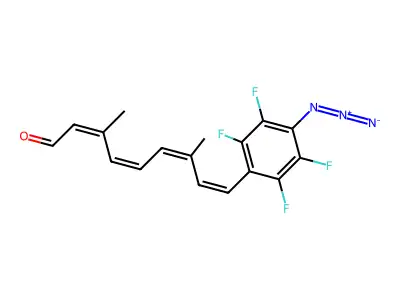 9-(4-Azido-2,3,5,6-tetrafluorophenyl)-3,7-dimethylnona-2,4,6,8-tetraenal structure