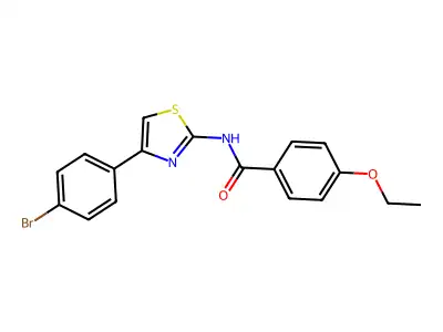 N-[4-(4-bromophenyl)-1,3-thiazol-2-yl]-4-ethoxybenzamide structure
