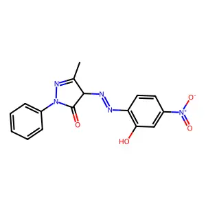 4-(2-Hydroxy-4-nitrophenylazo)-1-phenyl-3-methylpyrazolone structure
