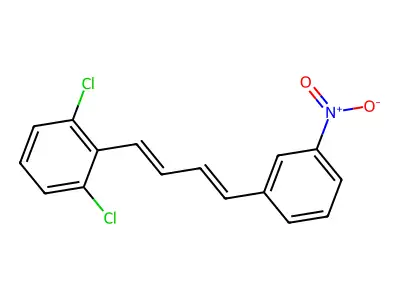 1,3-Dichloro-2-[4-(3-nitrophenyl)buta-1,3-dienyl]benzene structure