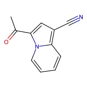 3-Acetylindolizine-1-carbonitrile structure