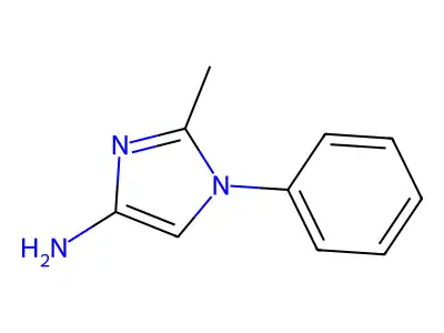 2-methyl-1-phenyl-1H-imidazol-4-amine structure