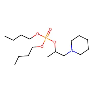 Phosphoric acid, dibutyl (1-piperidino-2-propyl) ester structure