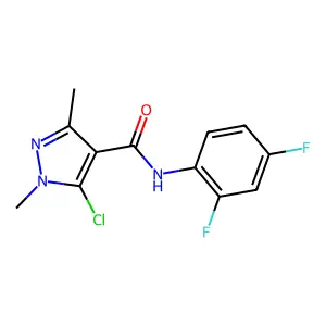 5-chloro-N-(2,4-difluorophenyl)-1,3-dimethyl-1H-pyrazole-4-carboxamide structure