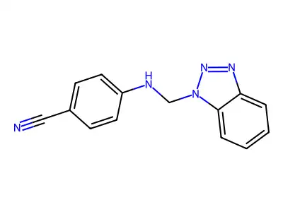4-[(1H-1,2,3-Benzotriazol-1-ylmethyl)amino]benzonitrile structure