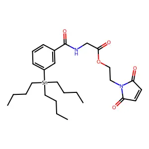 Maleimidoethyl 3-(tri-n-butylstannyl)hippurate structure