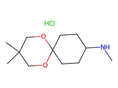 N,3,3-trimethyl-1,5-dioxaspiro[5.5]undecan-9-amine structure