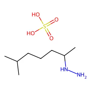 Hydrazine, (1,5-dimethylhexyl)-, sulfate (1:1) structure