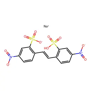 Sodium 5-nitro-2-[2-(4-nitro-2-sulfophenyl)ethenyl]benzenesulfonate structure