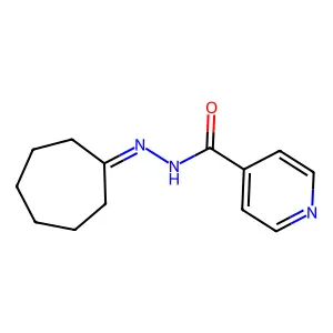 Isonicotinic acid, cycloheptylidenehydrazide structure