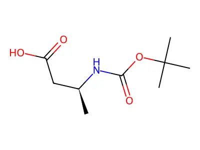 (R)-3-((tert-butoxycarbonyl)amino)butanoic acid structure