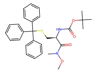N-Boc-S-tritylcystein-N-methoxy-N-methylamide structure