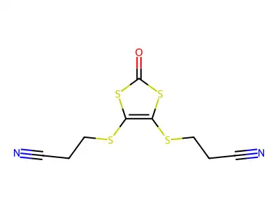 4,5-Bis(2-cyanoethylthio)-1,3-dithiol-2-one structure