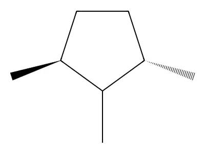 (1R,3R)-1,2,3-trimethylcyclopentane structure