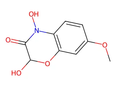 2,4-Dihydroxy-7-methoxy-1,4-benzoxazin-3-one structure