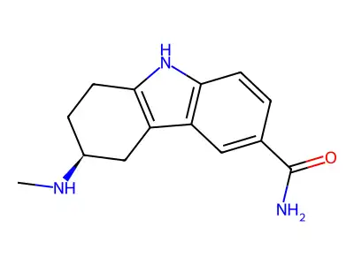 6-(methylamino)-6,7,8,9-tetrahydro-5H-carbazole-3-carboxamide structure