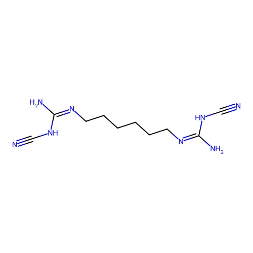 1,6-Di(cyanoguanidino)hexane structure