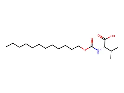 N-Dodecoxycarbonylvaline structure