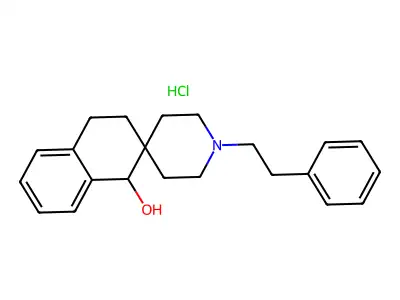 3,4-dihydro-1-hydroxynaphthalene-2(1H)-spiro-4'-(1'-(2-phenylethyl)piperidine) structure