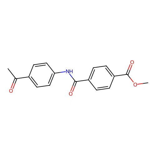 Methyl 4-((4-acetylphenyl)carbamoyl)benzoate structure