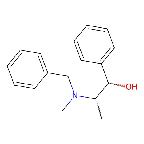 (1S,2S)-2-[benzyl(methyl)amino]-1-phenylpropan-1-ol structure