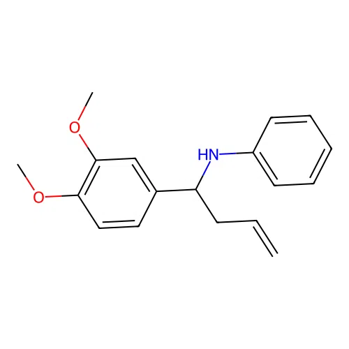 N-[1-(3,4-dimethoxyphenyl)but-3-enyl]aniline structure