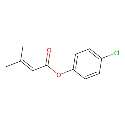 3-Methylbut-2-enoic acid, 4-chlorophenyl ester structure