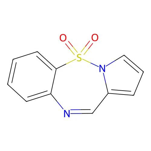 Pyrrolo[1,2-b][1,2,5]benzothiadiazepine 10,10-dioxide structure