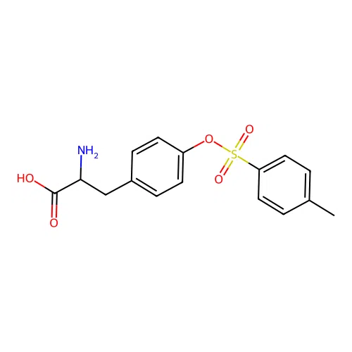 2-Amino-3-[4-(4-methylphenyl)sulfonyloxyphenyl]propanoic acid structure