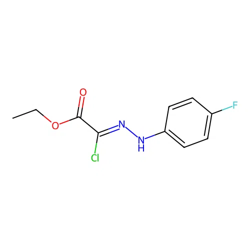 Acetic acid, chloro((4-fluorophenyl)hydrazono)-, ethyl ester structure