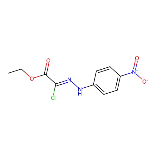ethyl (2Z)-2-chloro-2-[2-(4-nitrophenyl)hydrazin-1-ylidene]acetate structure