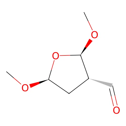 (2R,3S,5S)-2,5-dimethoxyoxolane-3-carbaldehyde structure